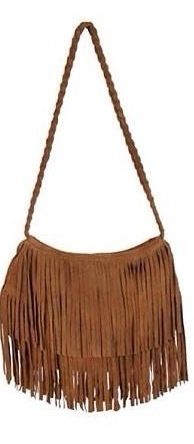 Bolsinha de couro + bolsa franja